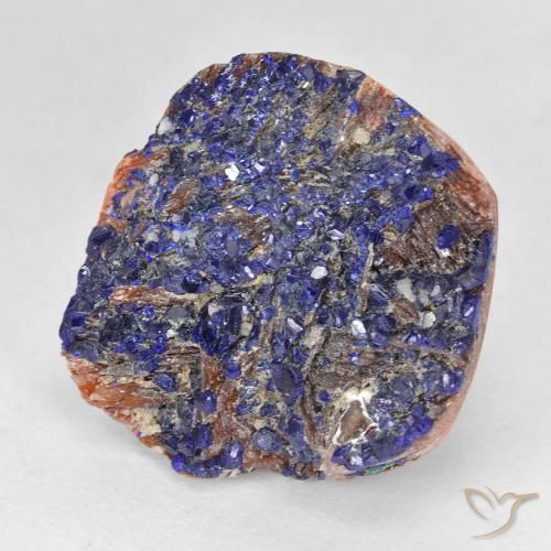 23.14克拉天然蓝铜矿晶，花式切割，不透明