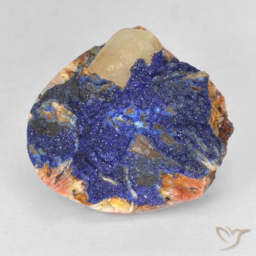 10.05ct 天然 深海军蓝 蓝铜矿晶, 花式切割, 不透明