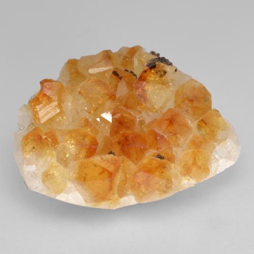 35.79克拉天然金色晶簇黄水晶，异形，24.8×18.5毫米，不透明