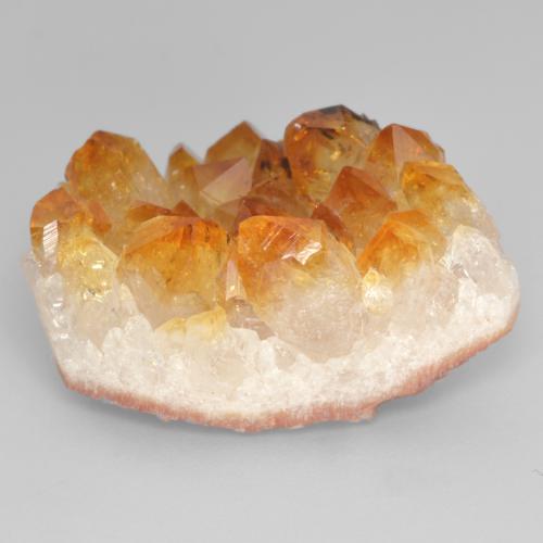 35.79克拉天然金色晶簇黄水晶，异形，24.8×18.5毫米，不透明