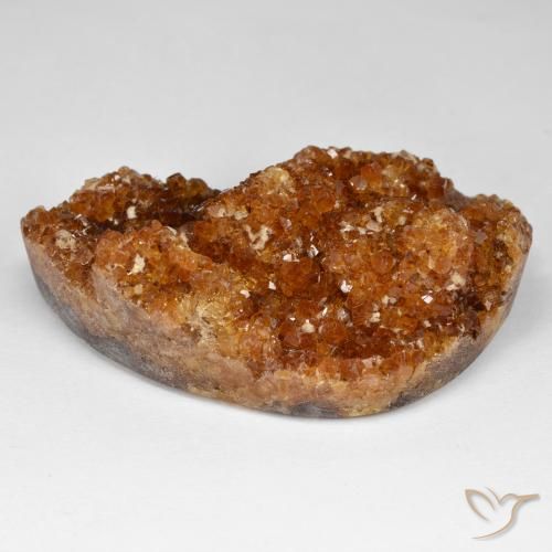 91.49ct 天然 深红橙色 德鲁兹黄水晶, 花式切割, 不透明