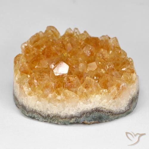 天然Druzy 黄水晶宝石-锡-Shuka