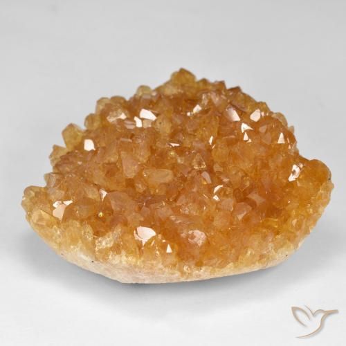 98.13ct 天然 Medium Light-Orange 德鲁兹黄水晶, 花式切割, 不透明