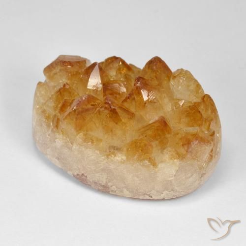 57.87克拉天然德鲁兹黄水晶，椭圆形，不透明
