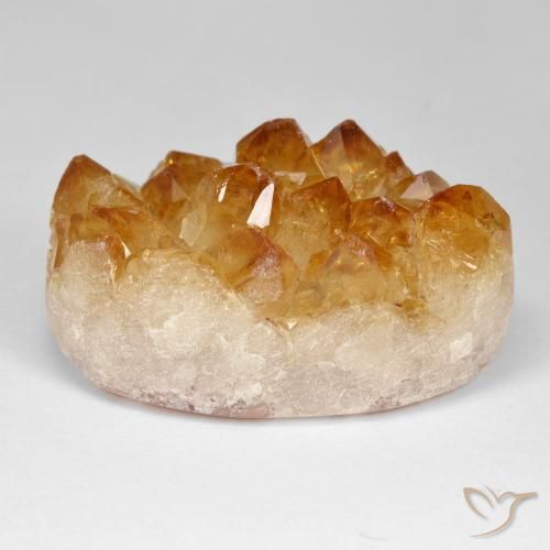 57.87克拉天然德鲁兹黄水晶，椭圆形，不透明