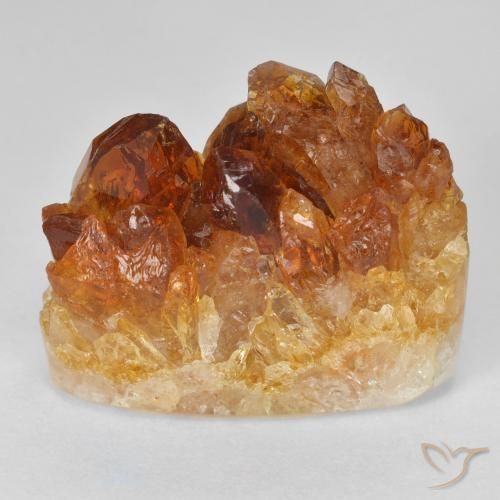 17.78ct 天然 深橙色 德鲁兹黄水晶, 椭圆形, 不透明