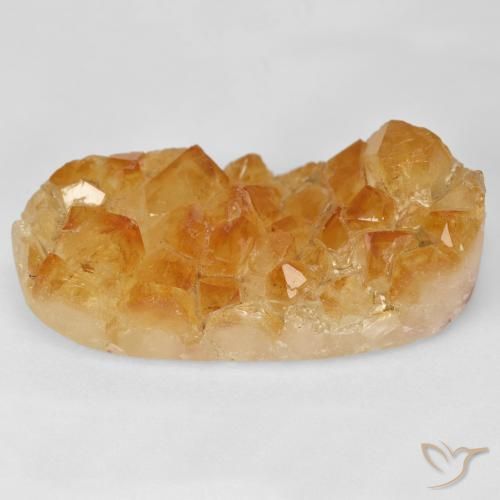 35.21ct 天然 Medium Light-Orange 黄水晶晶簇, 椭圆形, 不透明