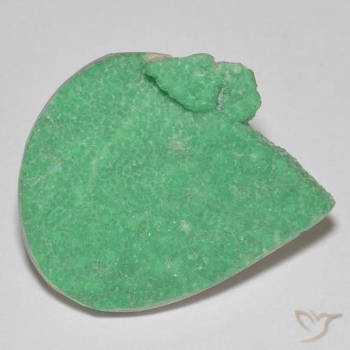 17.18ct 天然 浅三叶草绿 德鲁齐杂石, 梨形, 不透明