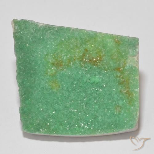 14.79ct 天然 三叶草绿 晶簇磷铝石, 花式切割, 不透明
