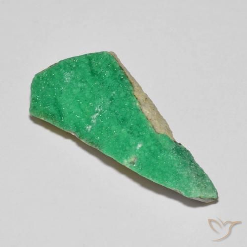12.10ct 天然 亮绿色 德鲁齐杂石, 花式切割, 不透明