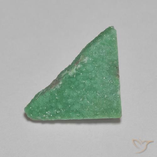 2.61ct 天然 浅绿色 德鲁齐杂石, 胖三角形, 不透明