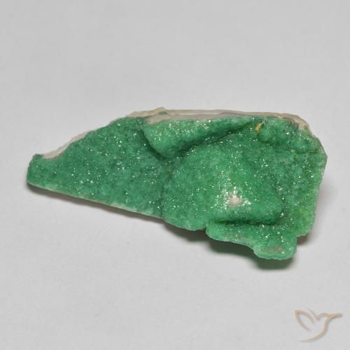 8.95ct 天然 深蕨绿 晶簇磷铝石, 花式切割, 不透明