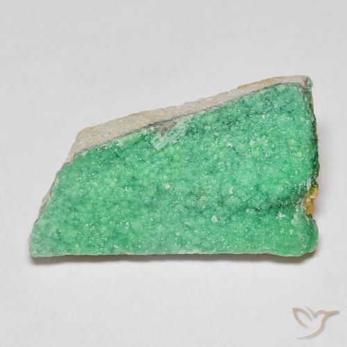 7.28ct 天然 淡罗勒绿 晶簇磷铝石, 花式切割, 不透明