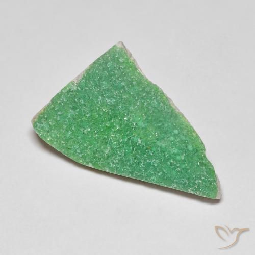 6.95ct 天然 中绿色 德鲁齐杂石, 花式切割, 不透明
