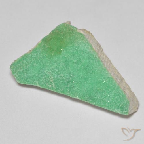 12.67ct 天然 浅三叶草绿 德鲁齐杂石, 花式切割, 不透明