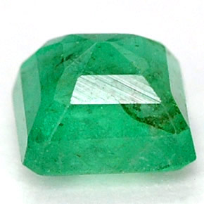 0.63克拉天然绿色祖母绿，祖母绿式切割，5×4.9毫米，I1