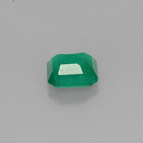 0.50克拉天然绿色祖母绿，祖母绿式切割，5×4.8毫米，I1