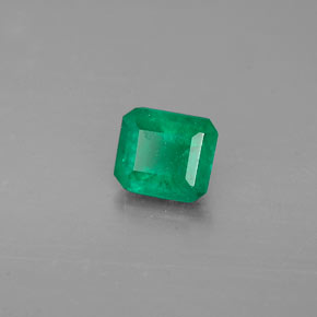 0.47克拉天然绿色祖母绿，祖母绿式切割，5.1×4.5毫米，I1