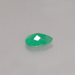 0.37克拉天然绿色祖母绿，梨形，6×4.1毫米，SI-I1