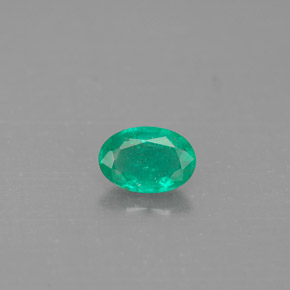 0.36克拉天然绿色祖母绿，椭圆形切割，5.8×4毫米，SI-I1