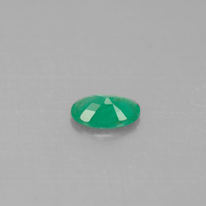 0.33克拉天然绿色祖母绿，椭圆形切割，6×4.1毫米，SI-I1
