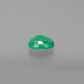 0.47克拉天然绿色祖母绿，椭圆形切割，6×4.1毫米，SI
