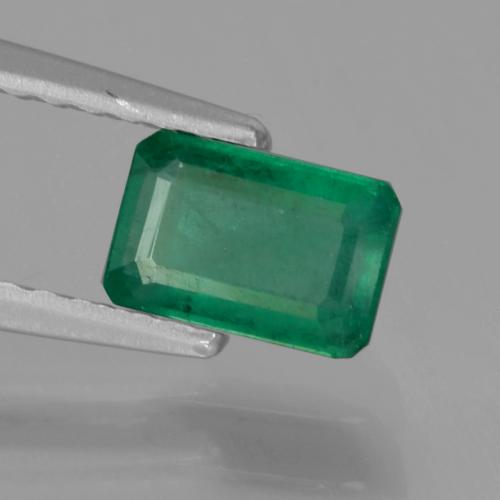 0.57克拉天然绿色祖母绿，祖母绿式切割，6.1×4.1毫米，SI-I1