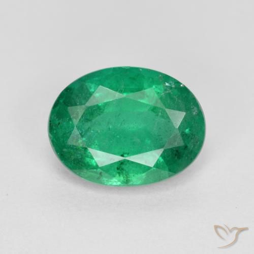 1.63ct 天然 中等翠绿色 翠, 椭圆形, SI
