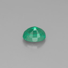 0.39克拉天然绿色祖母绿，椭圆形切割，5.1×4.1毫米，SI
