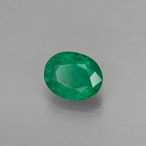 0.36克拉天然绿色祖母绿，椭圆形切割，5.3×4.2毫米，SI