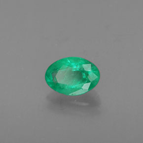 0.41克拉天然绿色祖母绿，椭圆形切割，5.8×4.1毫米，SI