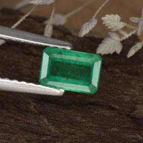 0.59克拉天然绿色祖母绿，祖母绿式切割，6×4.1毫米，SI-I1