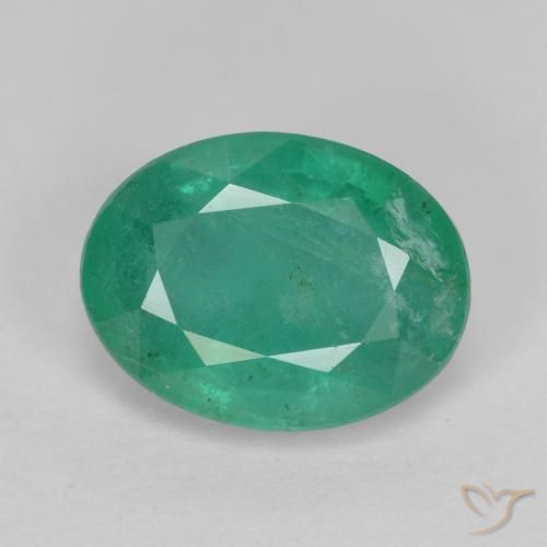 1.14ct 天然 蓝绿色 翠, 椭圆形, SI-I1