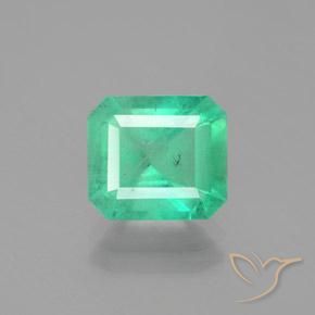 2.74ct 天然 浅绿色 翠, 祖母绿式切割, SI