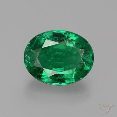 2.47ct 天然 深绿色 翠, 椭圆形, SI