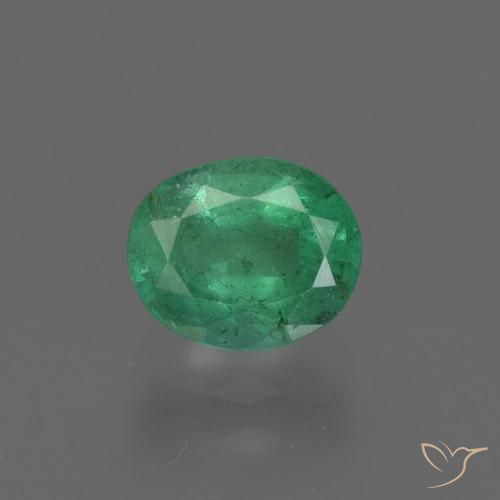 0.96ct 天然 暖绿 翠, 椭圆形, SI