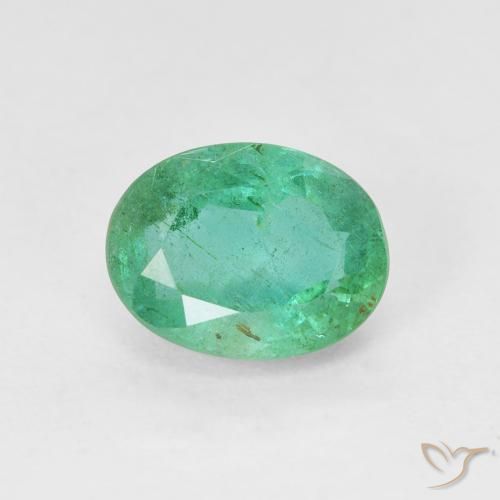 1.96ct 天然 蓝绿色 翠, 椭圆形, SI