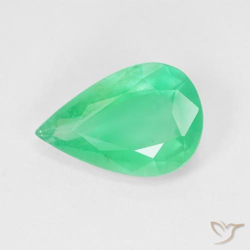 3.54ct 天然 浅绿色 翠, 梨形, SI