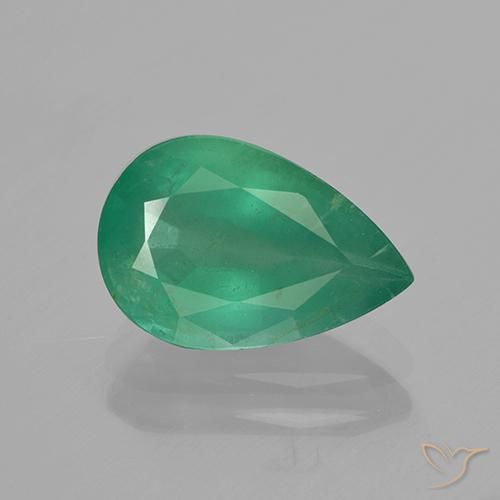 3.04ct 天然 中绿色 翠, 梨形, SI