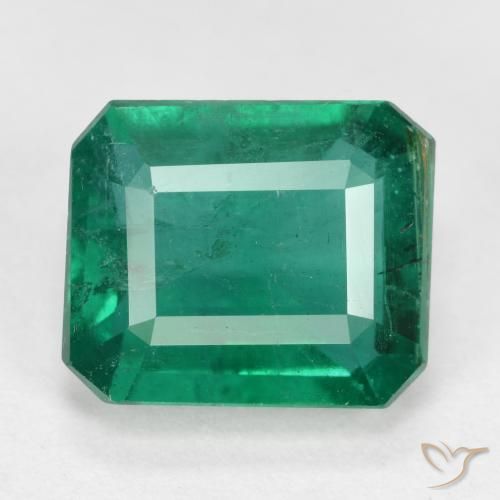 3.91ct 天然 冷绿 翠, 祖母绿式切割, VS-SI