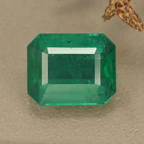 4.82ct 天然 荧光绿色 翠, 祖母绿式切割, VS-SI