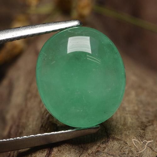 6.26ct 天然 亮绿色 翠, 椭圆形, 半透明