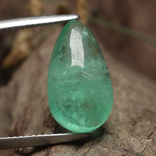 6.23ct 天然 浅绿色 翠, 梨形, 半透明