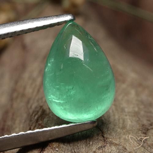 3.60ct 天然 开心果绿 翠, 梨形, 半透明