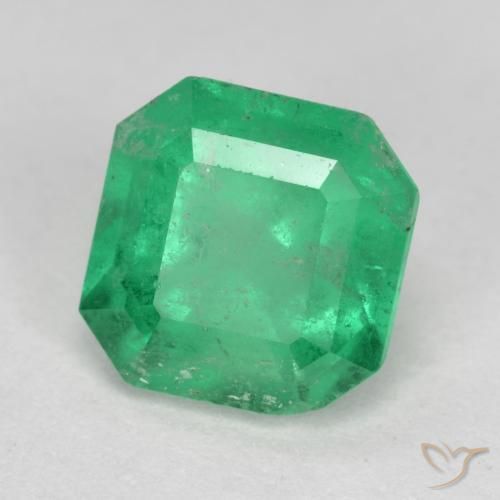 1.61ct 天然 亮绿色 翠, 祖母绿式切割, VS-SI