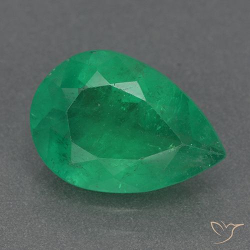 2.78ct 天然 三叶草绿色 翠, 梨形, VS-SI
