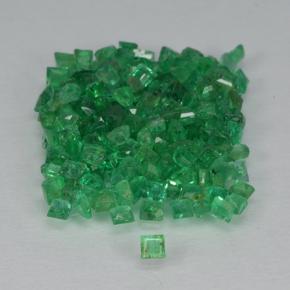 2.08天然绿色祖母绿，方形，1.3×1.2毫米，SI