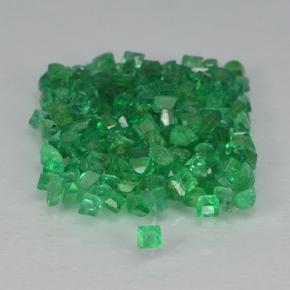 1.91天然绿色祖母绿，方形，1.2×1.2毫米，SI