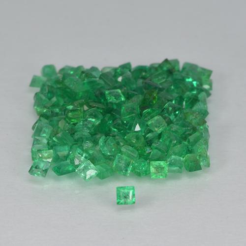 2.41天然绿色祖母绿，方形，1.3×1.3毫米，SI
