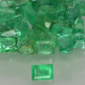 0.53天然绿色祖母绿，长方形切工，1.6×1.1毫米，SI